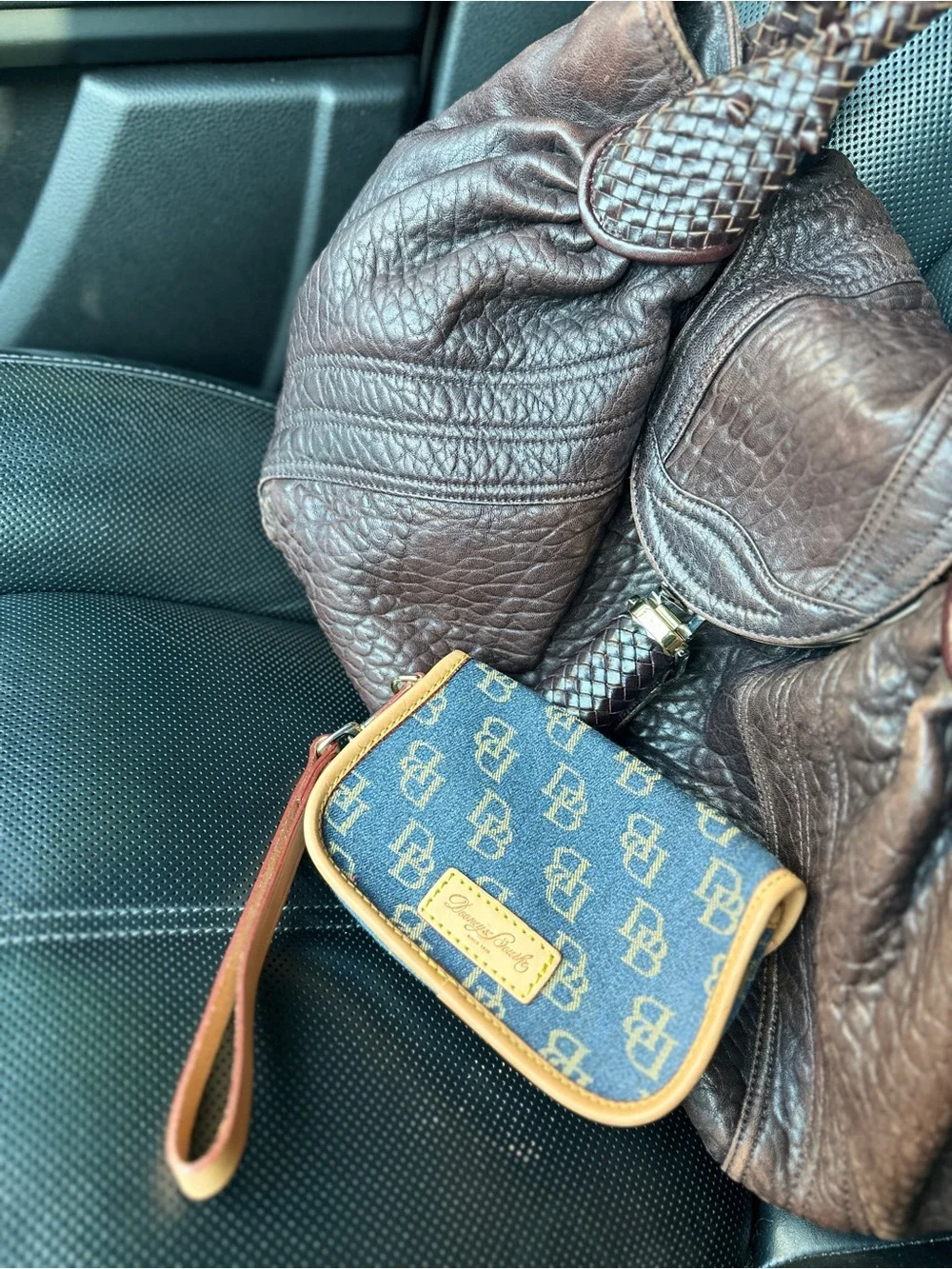 Dooney & Bourke Denim Monogram Wristlet